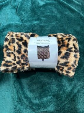Teen Home Leopard Print Faux Fur Throw Blanket - Brown/Black